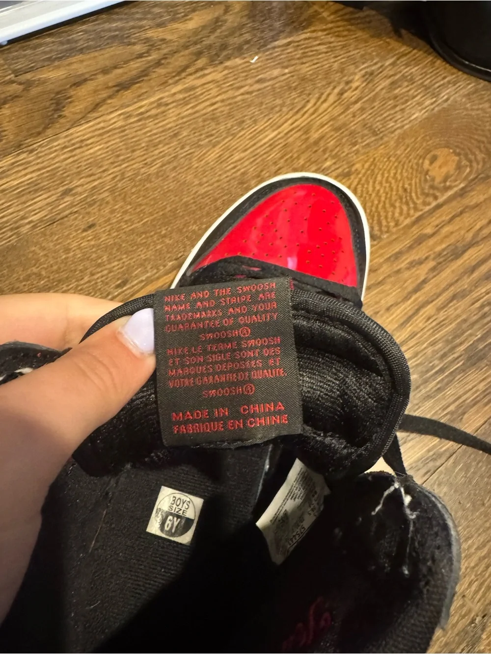 Nike Men’s High-Top Sneakers in Red and Black